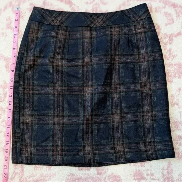 Vintage Chadwick's Blue & Green Plaid Academia Pencil Skirt - Picture 4 of 4